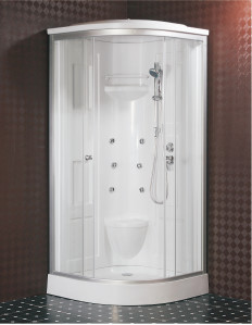 Buy Curved Toughened Glass Steam Shower Cabin 900*900*2150 at wholesale prices