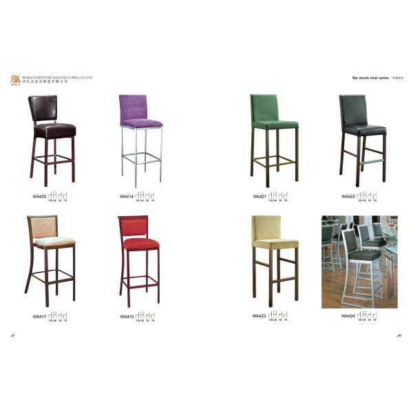 Modern Indoor Kitchen Barstool Chair Straight Back In Black Leather