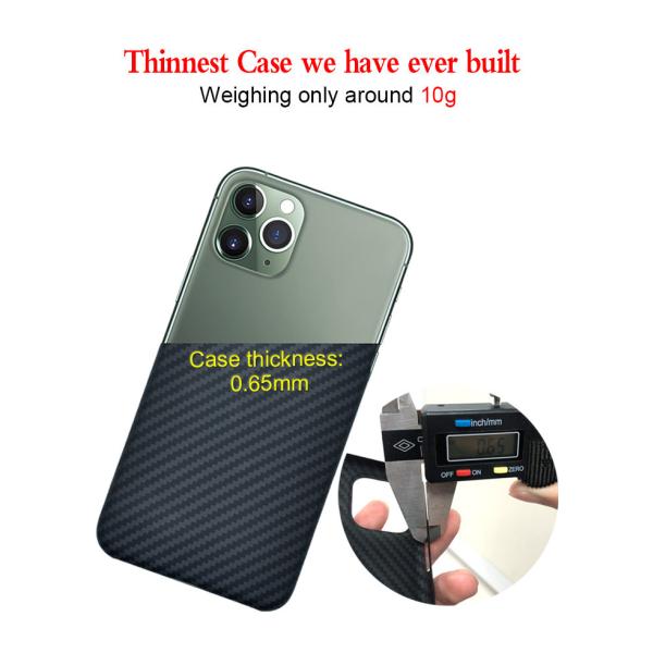 iPhone 11 Pro Matte Twill Aramid Fiber Phone Case Kevlar Mobile Cover