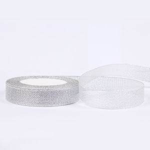 Hot sale personalized white ribbon for wrapping gold ribbon