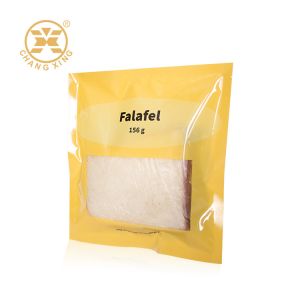 Food Quality Bakery Cake Falafel Bread Flexible Pouch Packaging With Clear Window