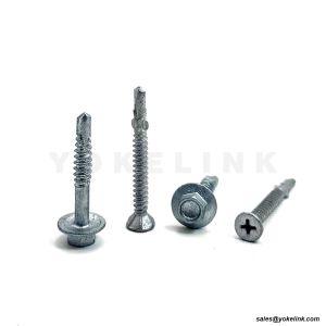 China Pack of 100 Metal Sheets Roofing Windows Self Tapping Screws Countersunk Self Drilling Wing-Tip Screw on sale