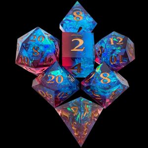 China Multi Color Custom Resin Dice DND#RPG Red And Blue Smooth Texture on sale China Multi Color Custom Resin Dice DND#RPG Red And Blue Smooth Texture on sale