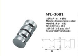 China 304# stainless steel shower door knob WL-3001 chrome finished Dia.30x65mm on sale