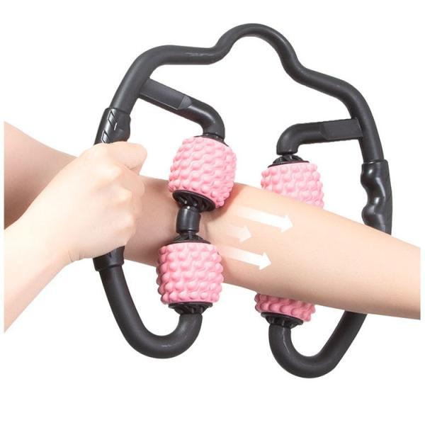 Buy Handhold Arm U Shaped Thigh Massage Roller Ball Stick Multifunction at wholesale prices