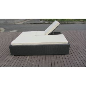 PE Rattan Adjustable Lounge Chair , Modern Foldable Chaise Lounge