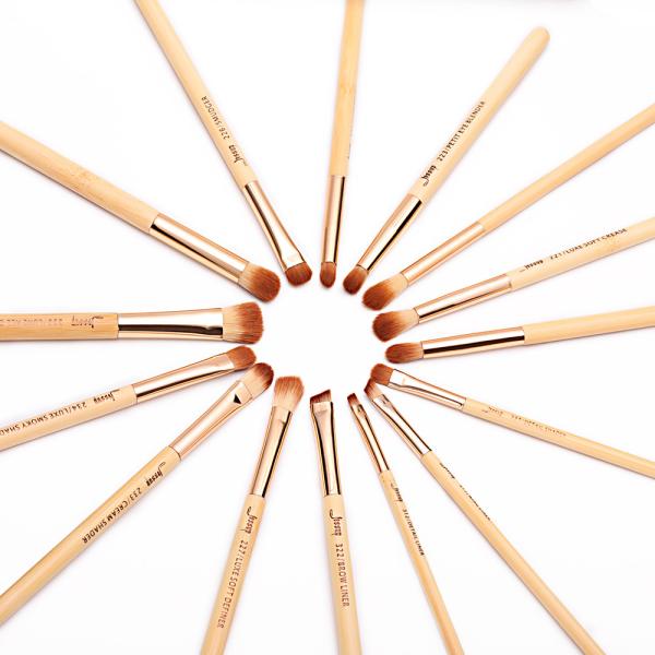 Jessup Bamboo Makeup Brushes Set Full Eye Makeup Kit ODM Available