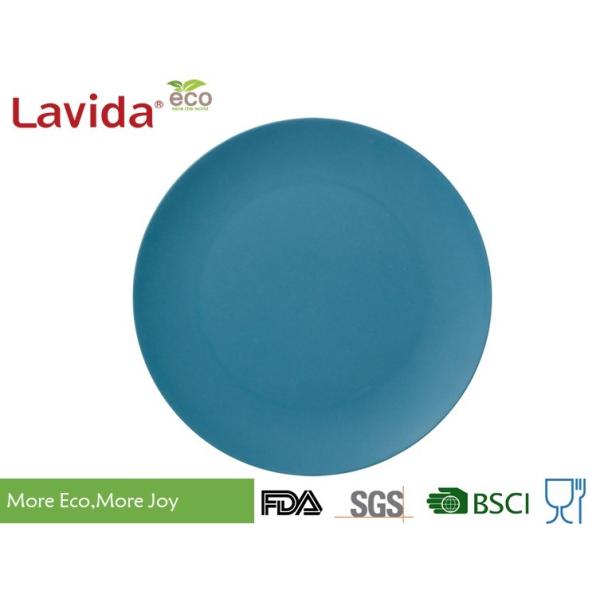 Buy Restaurant Bamboo Biodegradable Plates Navy Blue Heat - Resistance Smooth Surface at wholesale prices