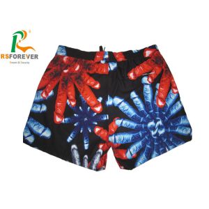 Quick Dry Short Men Board Shorts Waterproof With Mesh Pocket CMYK Color