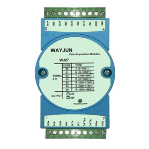 WAYJUN Eight channels thermocouple signal acquisition,blue isolation conversion