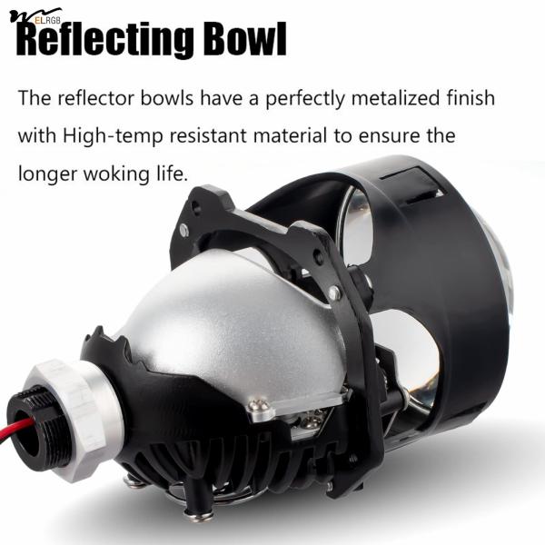 Universal LED Headlight Kit for H1 H4 H7 Automotive Motorcycle Honeycomb Projection Lens