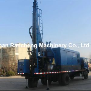 280m Depth Truck Mounted Water Well Drilling Rig 210 HP Load Vehicle Engine