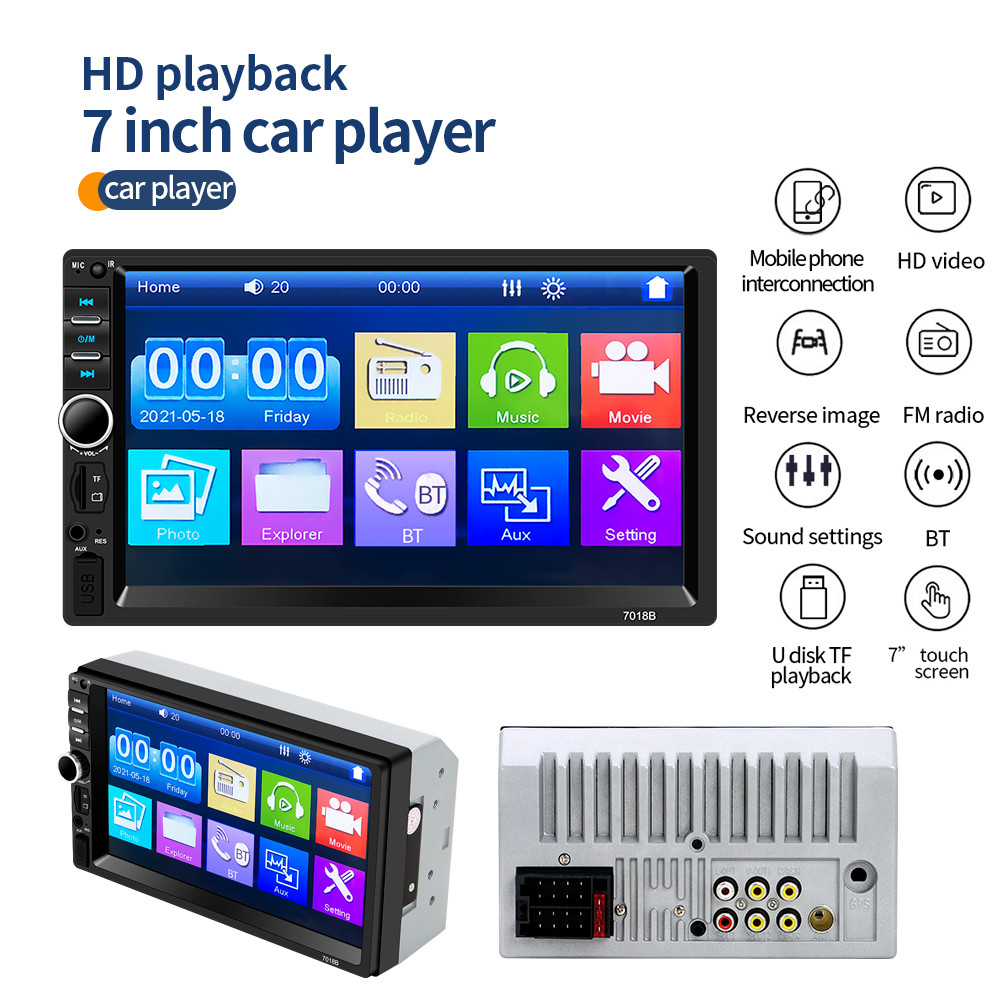 2 Din 7 Inch Touch Screen Multimedia Mirror Link/FM/TF MP5 With Auto Radio