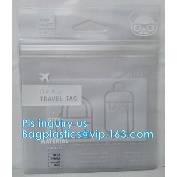 plastic slider zipper bags for clothing packaging, Poly Plastic Flat Garment Zipper Packaging Slider Bag, transparent ca
