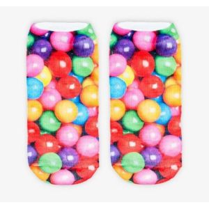 Custom new sublimated 3D printing socks digital print fruit ankle socks