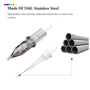 316 Stainless Steel Tattoo Needle Cartridge 20pcs Sterilized