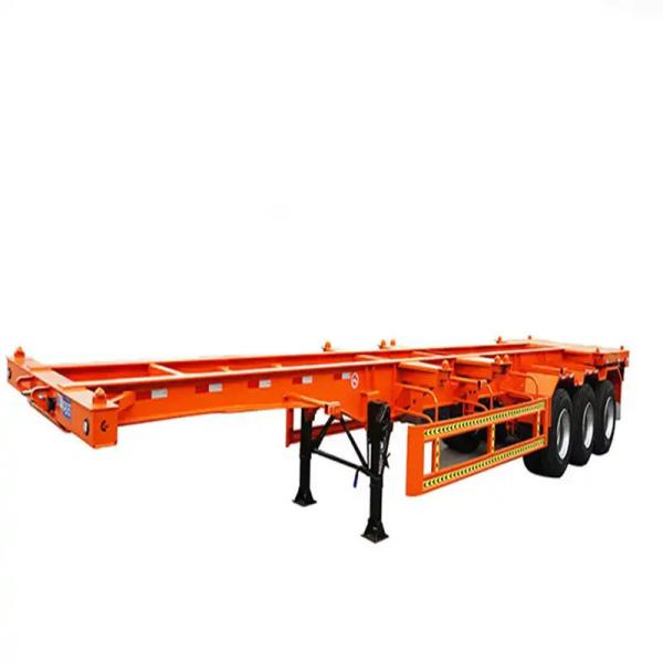 Skeleton Chassis Semitrailer with 8sets Twist Locks Use Container Transport Port for Sale