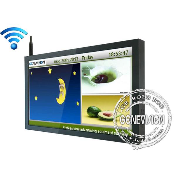 55 Inch Lobby Wifi Digital Signage , 1500 / 1 Lcd Advertising Players High Brightness