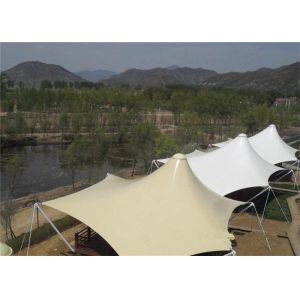 China Construction Glamping Luxury Hotel Tents Three Layers Fabric Material on sale