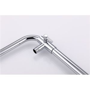 Fully Electroplated Wall Mount Shower Faucet Round Hot Cold Water Thermostatic