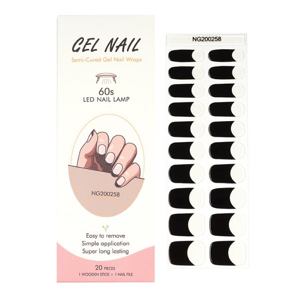 New design gel nail wraps New design Gel nail stickers with UV lamp