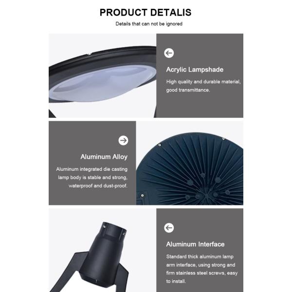 Wide Irradiation Area LED Garden Lights Security 120° Beam Angle 60W