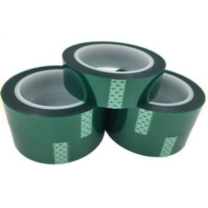 Green Polyester Silicone Adhesive Electroplating Tape Heat Resistant PET Powder