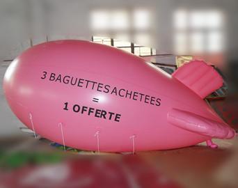 Inflatable advertising blimp / inflatable giant helium airplane / flying pink