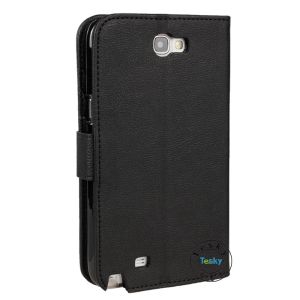 leather wallet cases for samsung note2 flip folio cases