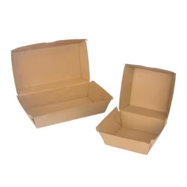 Customized Food Grade Cardboard Burger Box Recyclable Fast Food Restaurant