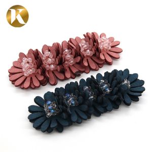 Handicrafts Chrysanthemum Crystal Shoe Buckles With SGS Certification