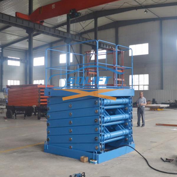 Indoor Stationary Scissor Lift For Warehouse 2000kg Load
