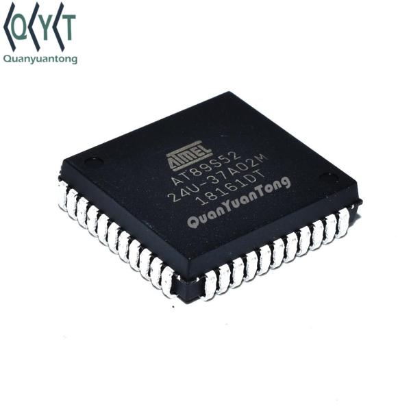 Buy AT89S52 Microcontroller AT89S52 AT89S52-24JU PLCC44 8-bit  Microcontroller IC 8-Bit 24MHz 8KB FLASH IC Chip Original New at wholesale prices