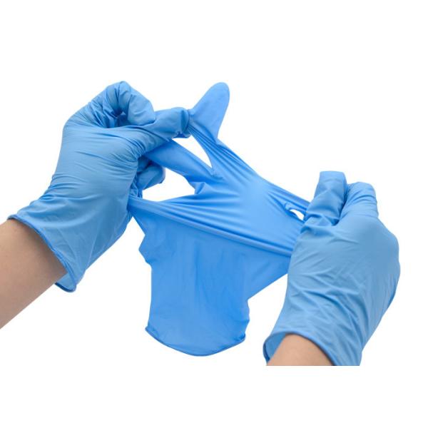 Buy Non - Sterile Nitrile Chemical Resistant Gloves , Biodegradable Disposable Gloves at wholesale prices