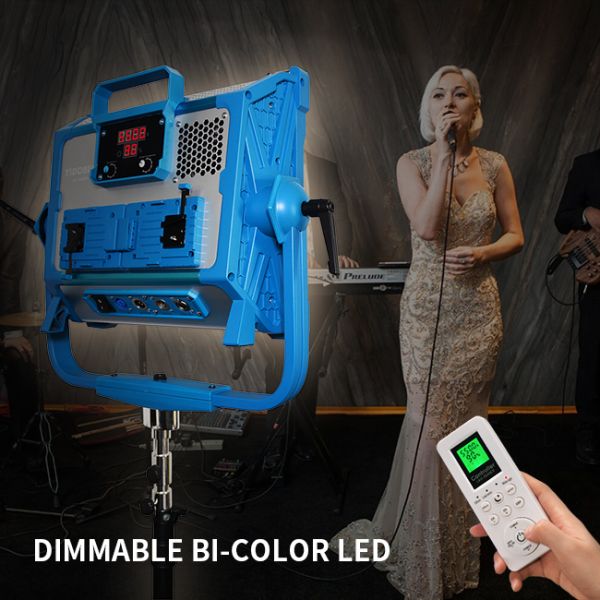 AI-powered large fill light 200W DMX controlled color temperature 3200k-5500k LED photography fill light
