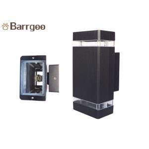Quality Rectangular Square Up Down Lights Outdoor , Black Up And Down Outside Lights With Sockets for sale