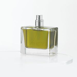 Glass Perfume Bottle Packaging with Logo and Plastic Closure