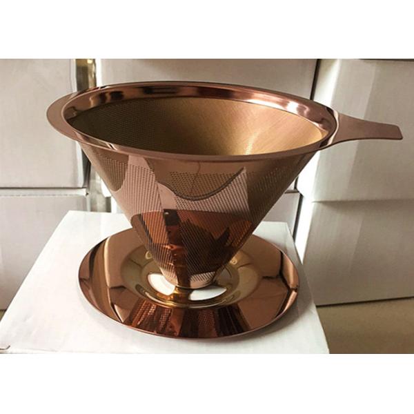 Espresso Grind Stainless Steel Filter , Flavored Kone Pour Over Coffee Filter
