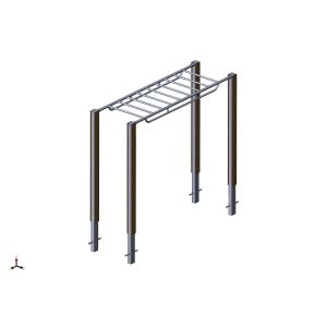 Steel outdoor fitness equipment horizontal ladder climbing ladder