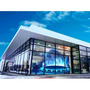 P5.2mm Glass Transparent LED Display Store Hanging Glass Windows LED Curtain
