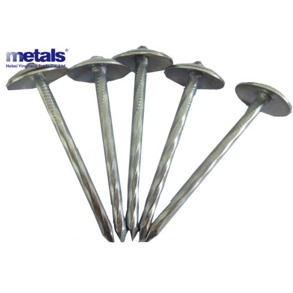 Buy Q195 / Q235 Twisted Shank Umbrella Roofing Nail Carbon Steel at wholesale prices