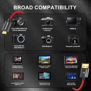 Alvin's 8K Coiled HDMI Cable 48Gbps for Atomos Ninja V, Canon R5C