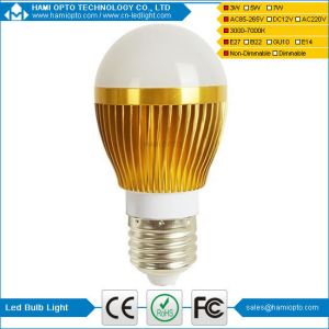 Quality 3W Led bulbs light AC85-265V E27 Base Gold housing for sale