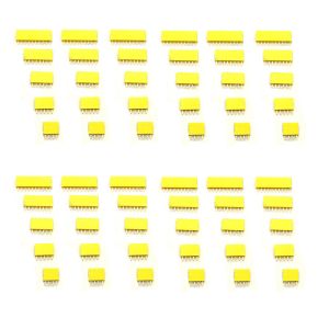 62pcs Colored 2.54mm Single Row Straight Pin Header Female Socket PCB Board