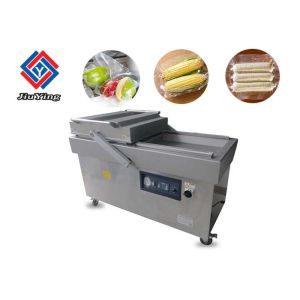 Pneumatic Vacuum Frozen Food Packaging Machine Double Chamber High Efficiency
