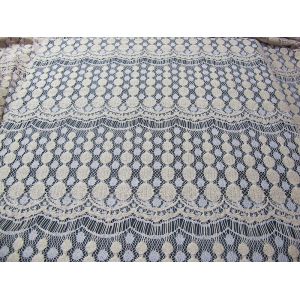 Ladies Dress Cotton Nylon Lace Fabric Trim Ivory Water Soluble SYD-0006