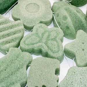 Blue Gray Gently Exfoliating Konjac Sponge Soft Facial Cleansing Sponge