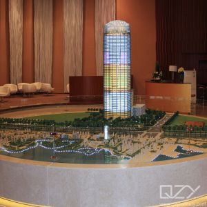 Acrylic Conceptual 3D Model Skyscraper 1/150 Airport Plaza