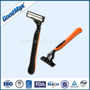 Quality Skincare Multi Blade Safety Razor , Three Blade Replaceable Plastic Shaving Razor for sale