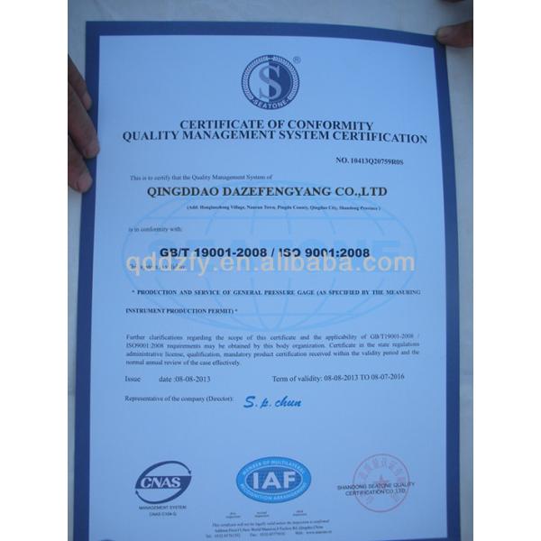 60mm Economy Pressure Gauge Manufacturer With Rubber Protective Cover